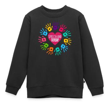 Orthophoniste, orthophoniste, orthophoniste - Sweat Premium enfant bio - noir - Devant - AI Model Kid Female (0cm)