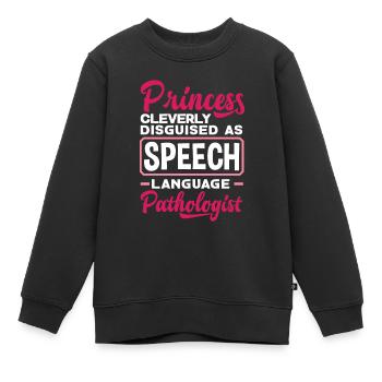 Orthophoniste, orthophoniste, orthophoniste - Sweat Premium enfant bio - noir - Devant - AI Model Kid Female (0cm)