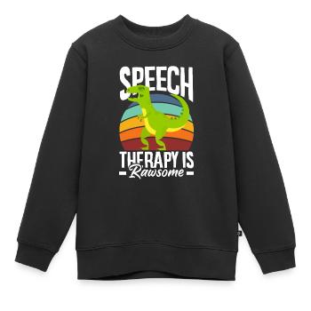Orthophoniste, orthophoniste, orthophoniste - Sweat Premium enfant bio - noir - Devant - AI Model Kid Female (0cm)