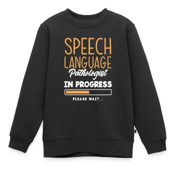 Orthophoniste, orthophoniste, orthophoniste - Sweat Premium enfant bio - noir - Devant - AI Model Kid Female (0cm)