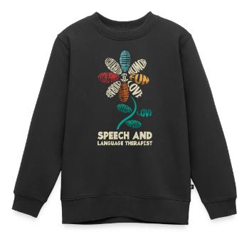 Orthophoniste, orthophoniste, orthophoniste - Sweat Premium enfant bio - noir - Devant - AI Model Kid Female (0cm)