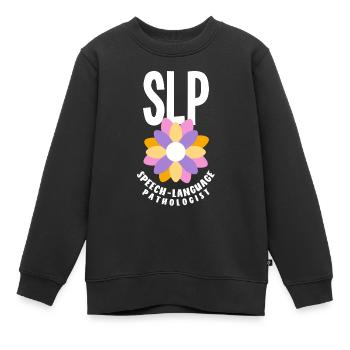 Orthophoniste, orthophoniste, orthophoniste - Sweat Premium enfant bio - noir - Devant - AI Model Kid Female (0cm)