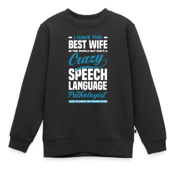 Orthophoniste, orthophoniste, orthophoniste - Sweat Premium enfant bio - noir - Devant - AI Model Kid Female (0cm)