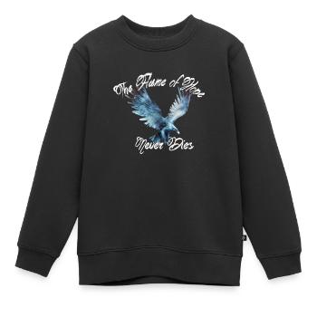 Phönix Feuervogel - Kinder Premium Organic Sweatshirt - Schwarz - Vorne - AI Model Kid Female (0cm)