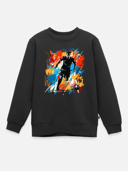 Fußball Fußballer - Kinder Premium Organic Sweatshirt - Schwarz