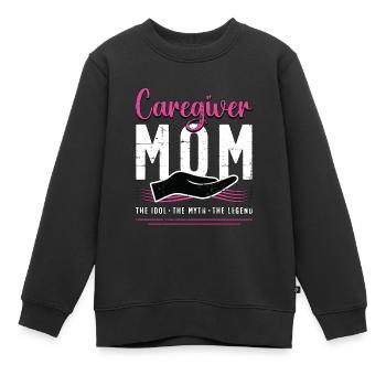 Caregiver Mom The Idol The Myth Loves Caregiving - Kinder Premium Organic Sweatshirt - Schwarz - Vorne - AI Model Kid Female (0cm)