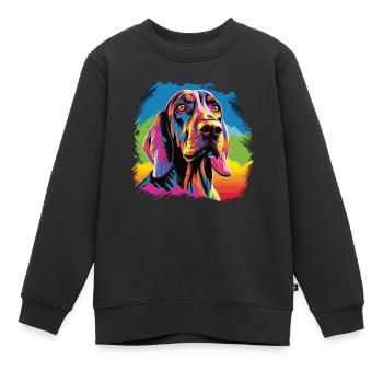 Wasserfarben Farbenfroher Bayerischer - Kinder Premium Organic Sweatshirt - Schwarz - Vorne - AI Model Kid Female (0cm)