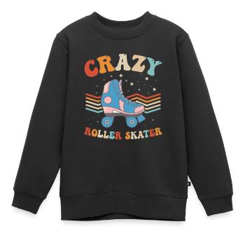 Roller Skates Roller Skating - Crazy Roller Skater - Kinder Premium Organic Sweatshirt - Schwarz - Vorne - AI Model Kid Female (0cm)