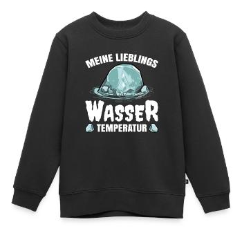 Eisschwimmen - Kinder Premium Organic Sweatshirt - Schwarz - Vorne - AI Model Kid Female (0cm)