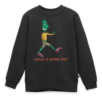 HAVE A NOSE DAY - Kids Premium Organic Sweatshirt - black - Front - AI Model Kid Female (0cm)