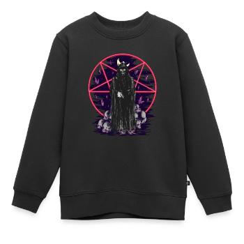 Tod Monster Horror Fantasy Dämon Tod Halloween - Kinder Premium Organic Sweatshirt - Schwarz - Vorne - AI Model Kid Female (0cm)