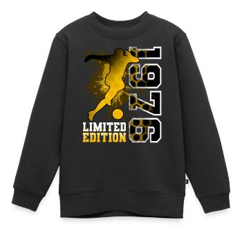 1976 Année de naissance Anniversaire Football - Sweat Premium enfant bio - noir - Devant - AI Model Kid Female (0cm)