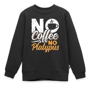 Amateur d’ornithorynque Pas de café Pas de zoologie Amateur de café - Sweat Premium enfant bio - noir - Devant - AI Model Kid Female (0cm)