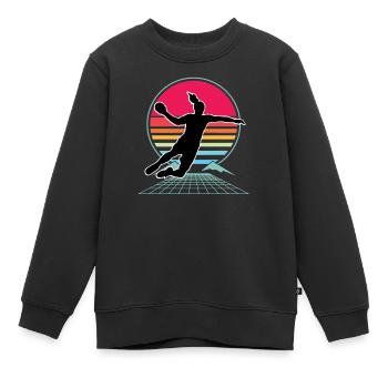 Handball, Handball Femme, Handball - Sweat Premium enfant bio - noir - Devant - AI Model Kid Female (0cm)