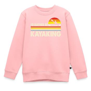 Kayak - Sweat Premium enfant bio - rose - Devant - AI Model Kid Female (0cm)