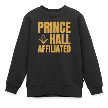 Freimaurer Winkel & Zirkel FREEMASON Prince Hall - Kinder Premium Organic Sweatshirt - Schwarz - Vorne - AI Model Kid Female (0cm)