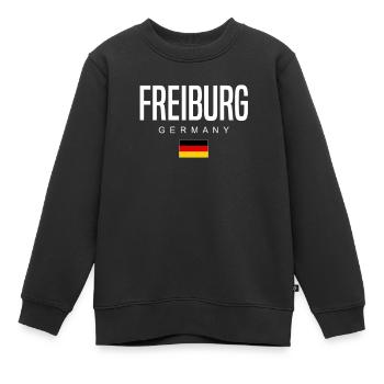 Fribourg - Sweat Premium enfant bio - noir - Devant - AI Model Kid Female (0cm)
