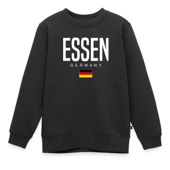Essen - Kinder Premium Organic Sweatshirt - Schwarz - Vorne - AI Model Kid Female (0cm)