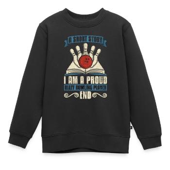 Alley Bowling Player A Short Story Bowling Player - Kinder Premium Organic Sweatshirt - Schwarz - Vorne - AI Model Kid Female (0cm)