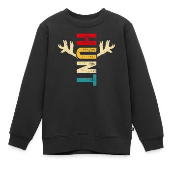 Hunter Hunt - Kids Premium Organic Sweatshirt - black - Front - AI Model Kid Female (0cm)