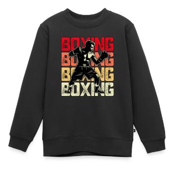 Boxing - Kids Premium Organic Sweatshirt - black - Front - AI Model Kid Female (0cm)