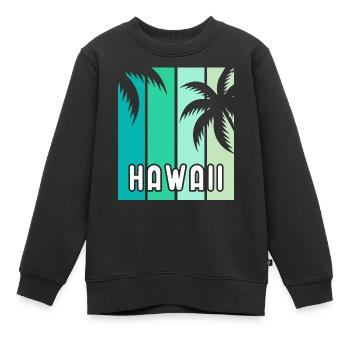 Hawaï - Sweat Premium enfant bio - noir - Devant - AI Model Kid Female (0cm)