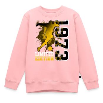 1973 Année de naissance Anniversaire Football - Sweat Premium enfant bio - rose - Devant - AI Model Kid Female (0cm)