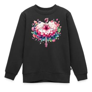Balletttänzerin mit Tutu - Kinder Premium Organic Sweatshirt - Schwarz - Vorne - AI Model Kid Female (0cm)