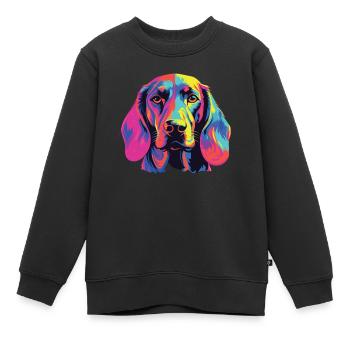Aquarelles Bavarois colorés - Sweat Premium enfant bio - noir - Devant - AI Model Kid Female (0cm)