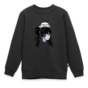 Mädchen maritim Matrose Seemann Schifffahrt Ahoi - Kinder Premium Organic Sweatshirt - Schwarz - Vorne - AI Model Kid Female (0cm)
