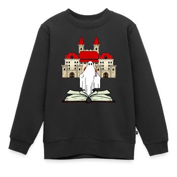 Mitternacht Geisterstunde Märchen Spuk Geschichte - Kinder Premium Organic Sweatshirt - Schwarz - Vorne - AI Model Kid Female (0cm)