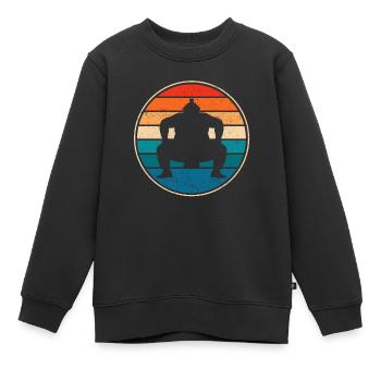 Sumo - Kinder Premium Organic Sweatshirt - Schwarz - Vorne - AI Model Kid Female (0cm)