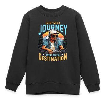 Disc Jockey Chaque Mix Un DJ Musique Disc Jockeys - Sweat Premium enfant bio - noir - Devant - AI Model Kid Female (0cm)