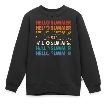 Sommer - Kinder Premium Organic Sweatshirt - Schwarz - Vorne - AI Model Kid Female (0cm)