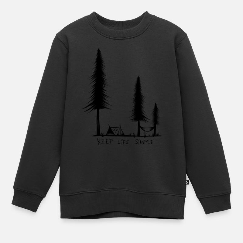 Camping - Kinder Premium Organic Sweatshirt - Schwarz