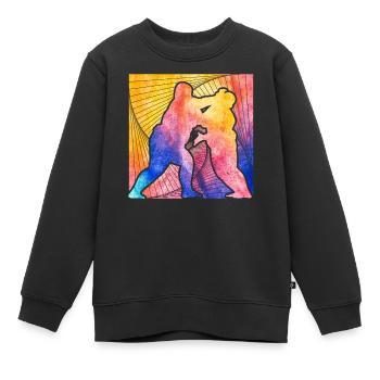 Sumo - Kinder Premium Organic Sweatshirt - Schwarz - Vorne - AI Model Kid Female (0cm)