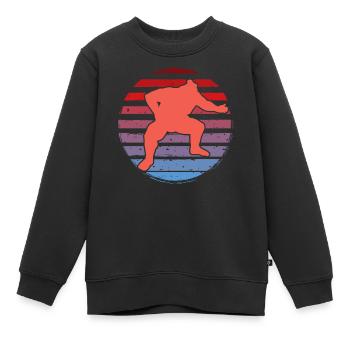 Sumo - Kinder Premium Organic Sweatshirt - Schwarz - Vorne - AI Model Kid Female (0cm)