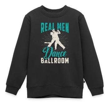 Ballroom Dance Real Men Dance Ballroom Dance Sport - Kinder Premium Organic Sweatshirt - Schwarz - Vorne - AI Model Kid Female (0cm)
