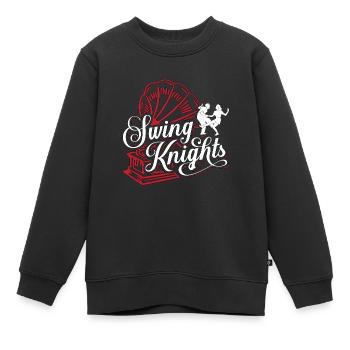 Swing Dance Swing Knights Lindy Hop Swing Dancer - Kids Premium Organic Sweatshirt - black - Front - AI Model Kid Female (0cm)