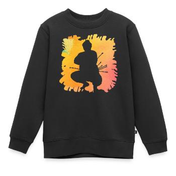 Sumo - Kinder Premium Organic Sweatshirt - Schwarz - Vorne - AI Model Kid Female (0cm)