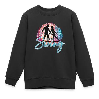Danse Swing It’s Gon’a Swing aime la danse sportive - Sweat Premium enfant bio - noir - Devant - AI Model Kid Female (0cm)
