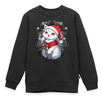 Chat, Conte De Fées, Personnage De Conte De Fées, Chats, Chat, Enfant - Sweat Premium enfant bio - noir - Devant - AI Model Kid Female (0cm)