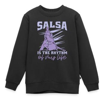 Salsa Dance Salsa Is The Rhythm Of Mambo Music - Kinder Premium Organic Sweatshirt - Schwarz - Vorne - AI Model Kid Female (0cm)
