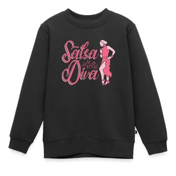 Salsa Dance Salsa Diva Mambo Dancing Dance Sport - Kinder Premium Organic Sweatshirt - Schwarz - Vorne - AI Model Kid Female (0cm)