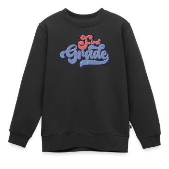 1ère Année Drôle École Primaire Tenue Groovy Fille - Sweat Premium enfant bio - noir - Devant - AI Model Kid Female (0cm)