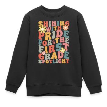 Shinging avec fierté 1ère année Groovy École primaire - Sweat Premium enfant bio - noir - Devant - AI Model Kid Female (0cm)