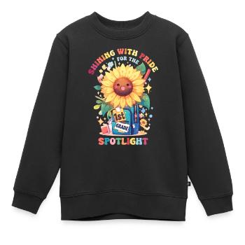 Shinging With Pride Tournesol kawaii de 1ère classe - Sweat Premium enfant bio - noir - Devant - AI Model Kid Female (0cm)