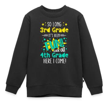 4th Grade Elementary School Funny Saying Young School - Kids Premium Organic Sweatshirt - black - Front - AI Model Kid Female (0cm)