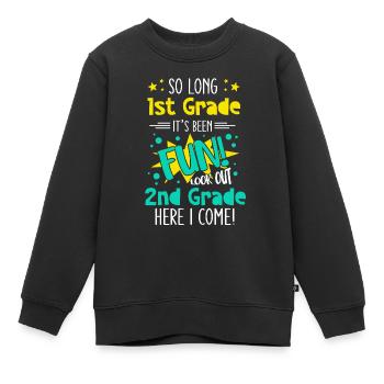 2nd Grade Elementary School Funny Saying Young School - Kids Premium Organic Sweatshirt - black - Front - AI Model Kid Female (0cm)
