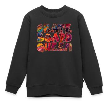 Skateboard-Königin - Kinder Premium Organic Sweatshirt - Schwarz - Vorne - AI Model Kid Female (0cm)